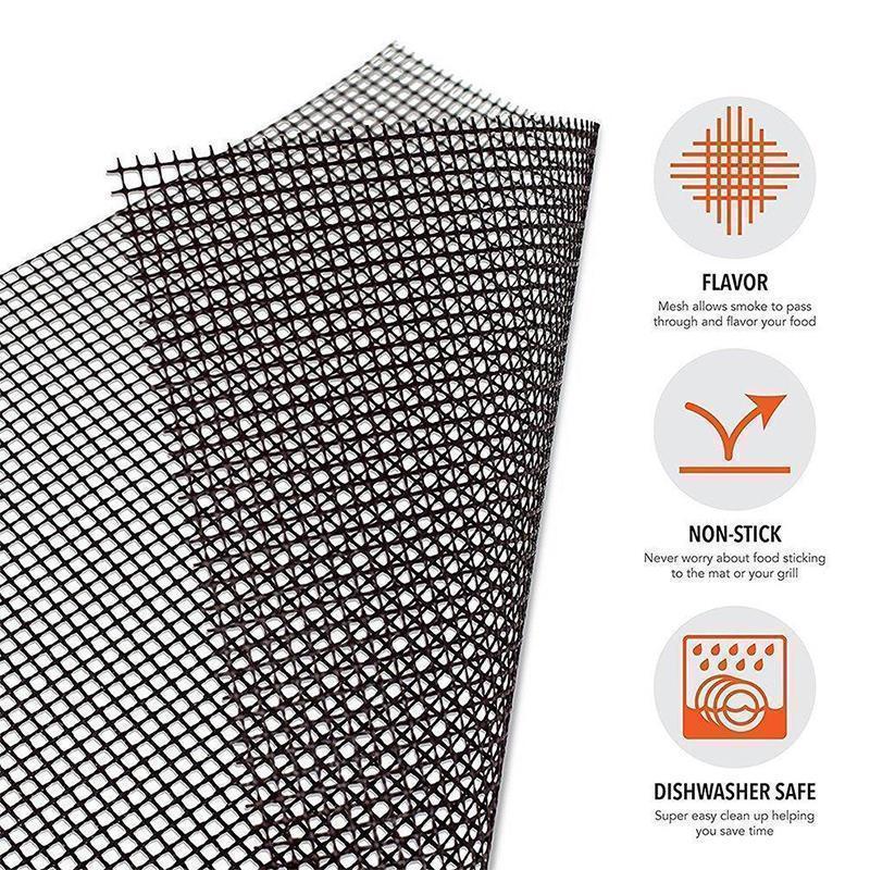 Reusable PTFE-Fiberglass Grill Mat