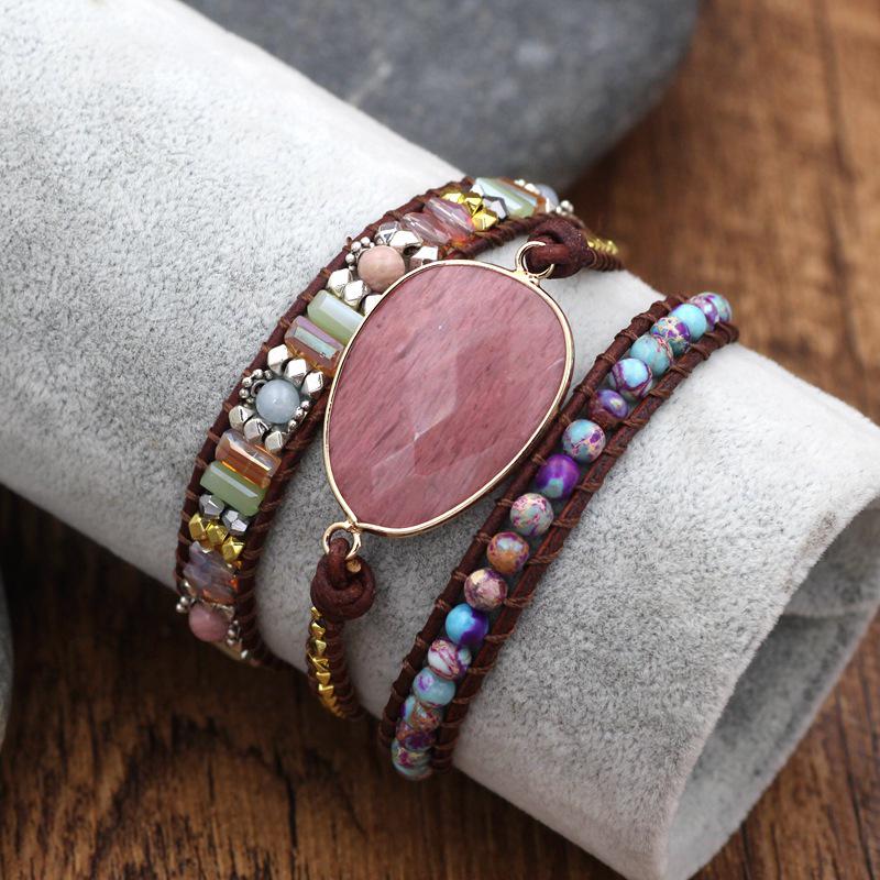 Handmade Natural Stone Wrap Bracelet