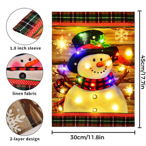 LED Snowman Garden Flag