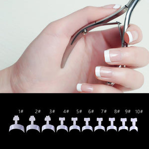 Glue-On French Manicure Nails Kit