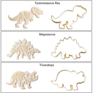 Dinosaur Cookie Molds(3 pics/set)