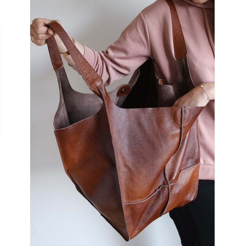 Women Oversize Weekender Leather Handbags