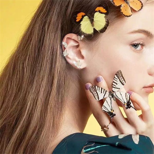 Withinhand Fashion Butterfly Climber Earrings