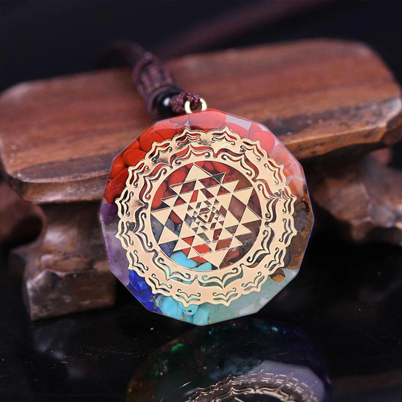 SRI YANTRA ORGONITE QUARTZ NECKLACE