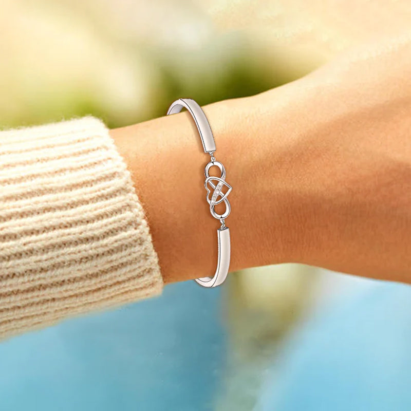 Always Remember I Love You Forever Love Heart Bracelet