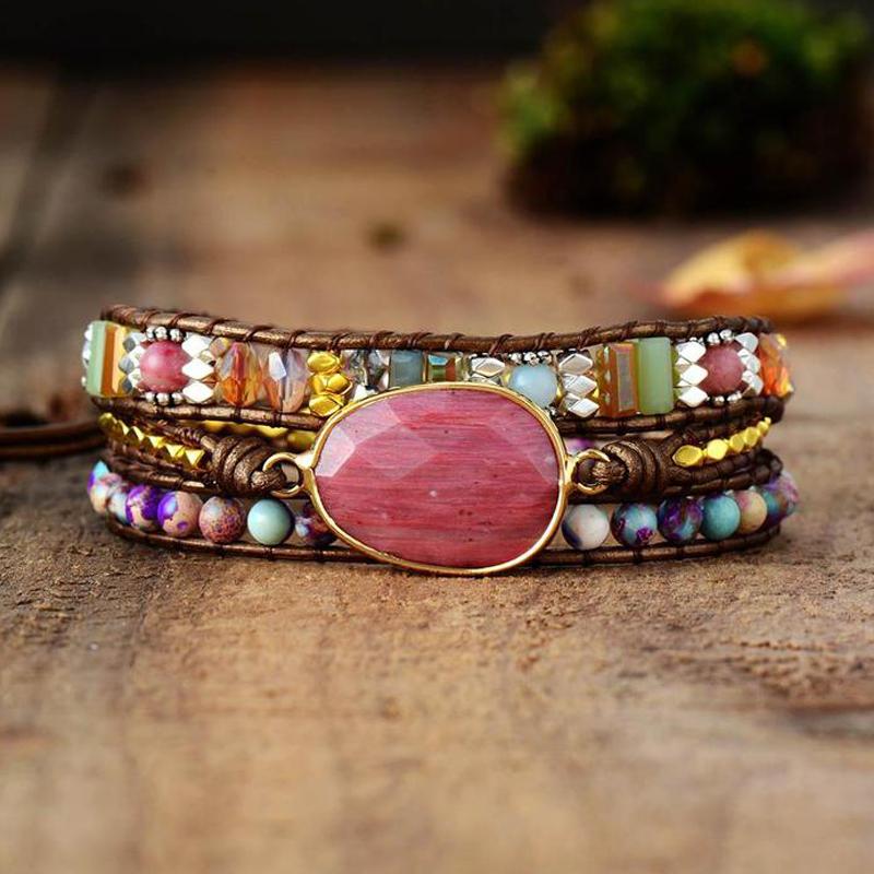 Handmade Natural Stone Wrap Bracelet