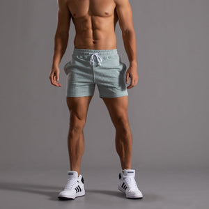 Men's Drawstring Elastic Workout Shorts