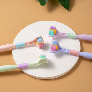 V-shaped Three-sided Toothbrush