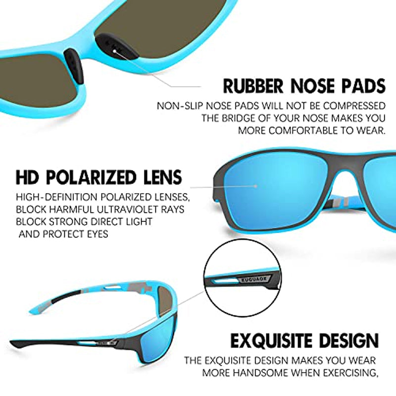 Outdoor Sports Sunglasses with Anti-glare Polarized Lens