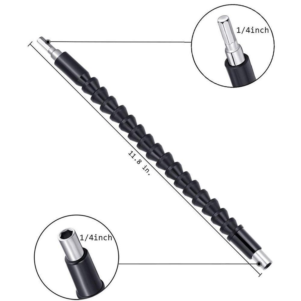 DOMOM Universal Flexible Drill Bit Extension with Screw Drill Bit Holder