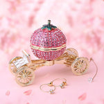 Pumpkin Carriage Rhinestones Jewelry Box