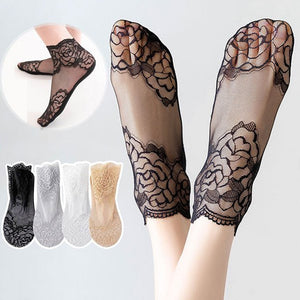 Ladies Fashion Lace Socks (6 Pairs)