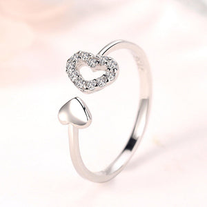 Double Heart Cutout Ring