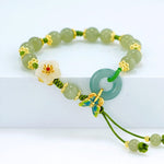 Butterfly Natural Emerald Jade Stone Bracelet