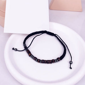 Magnet Nylon Braided Morse Code Bracelet