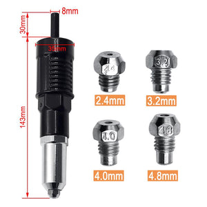 【🔥50% OFF🔥】Professional Rivet Gun Adapter Kit 🛠With 4Pcs Different Nozzle Bolts