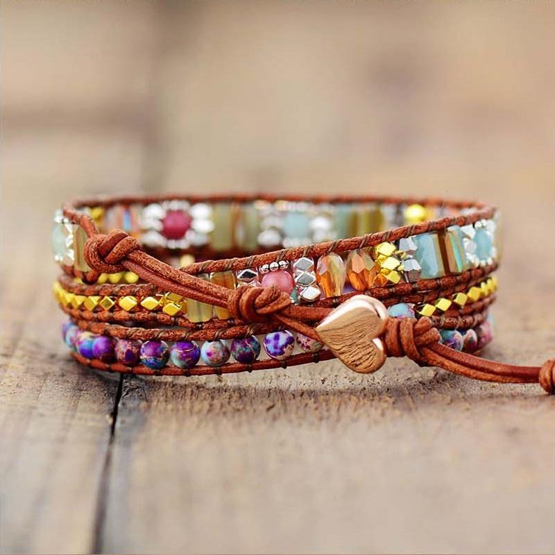 Handmade Natural Stone Wrap Bracelet