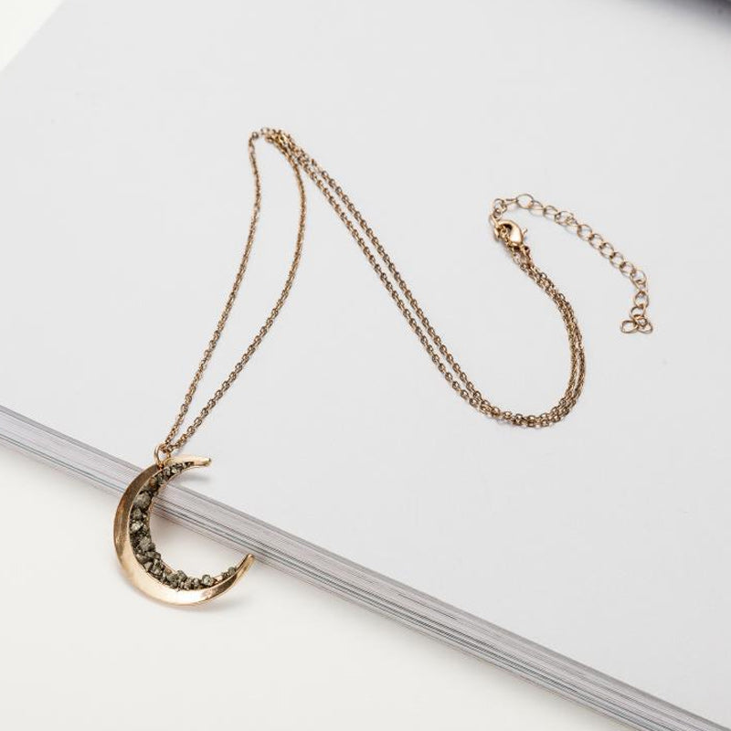 Half Crescent Moon Necklace