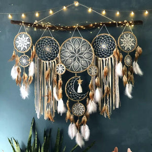 Dreamcatcher Moon and Stars Hanging Over the Bed(5 PCS)