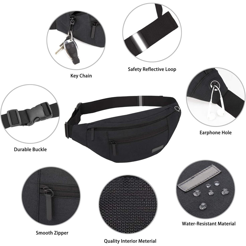 Large Crossbody Fanny Pack Belt Bag