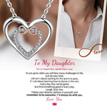 Stylish Double Heart Necklace ( Card Included)