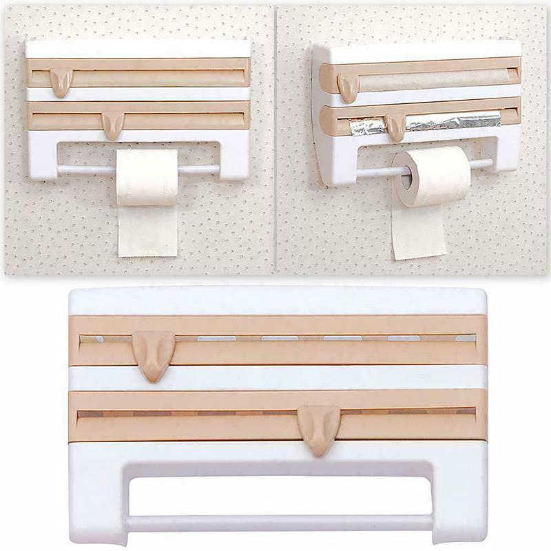 Multifunction Film Storage Rack Cutter for Kitchen