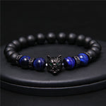 Wolf Head Tiger Eye Bracelet