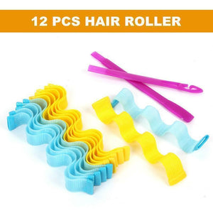 No-heating Hair Spiral Styling Curlers - 12 Pcs