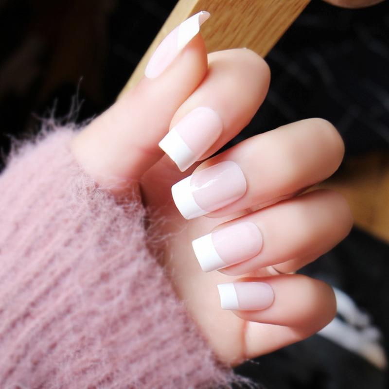 Glue-On French Manicure Nails Kit