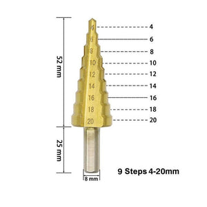 Domom® Titanium Step Drill (3 pieces)