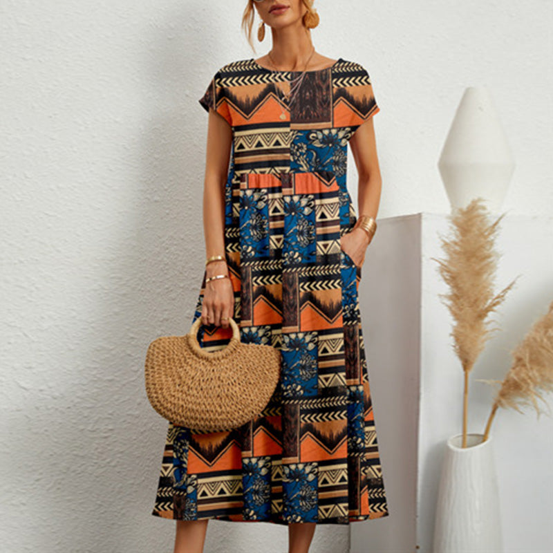 Ladies Loose Printed Summer Dress