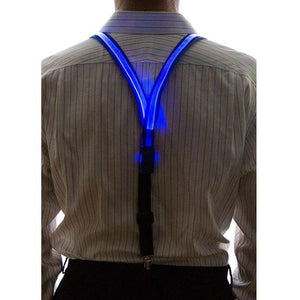 Light Up LED Suspenders Bow Tie