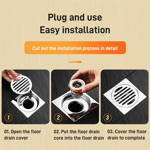 Universal double deodorant floor drain core