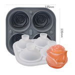 4-Compartment Large Rose Ice Cube Mold