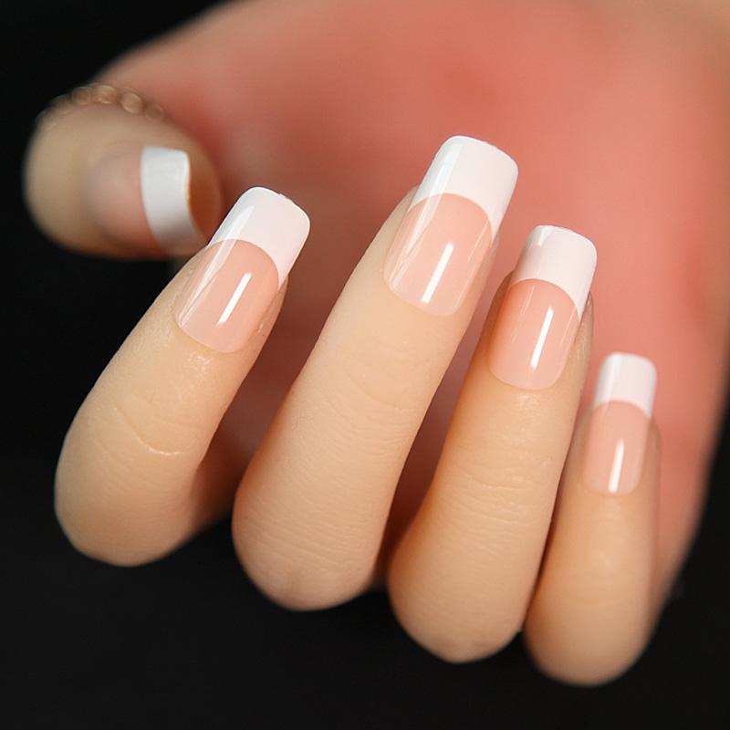 Glue-On French Manicure Nails Kit