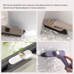 Multi-function rotating crevice cleaning brush