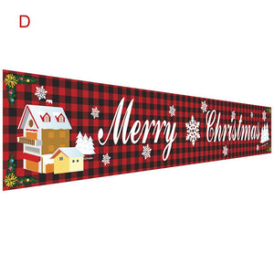 Christmas Outdoor Banner Flag Pulling