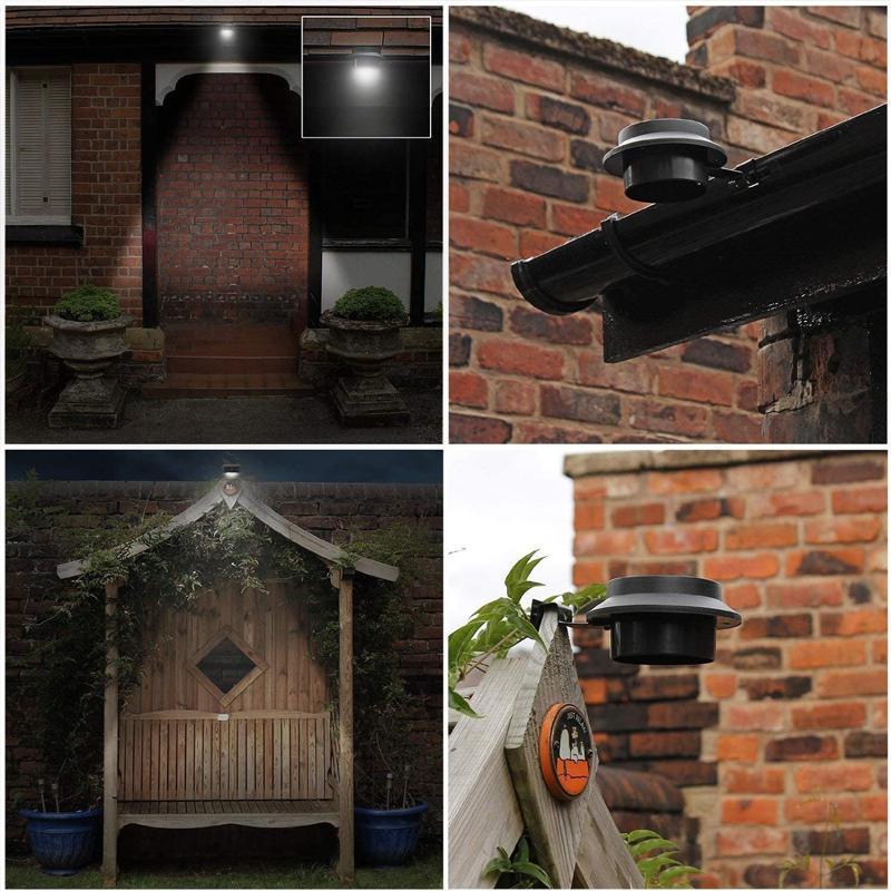 Solar powered gutter lights