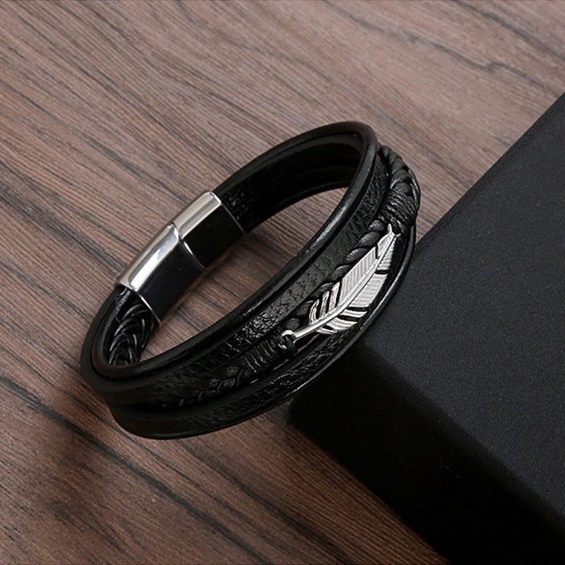 Men's Feather Bracelet