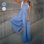 Sleeveless Denim Bib Pants