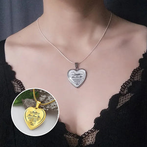 To My Daughter Heartfelt Necklace Love Mom/Dad