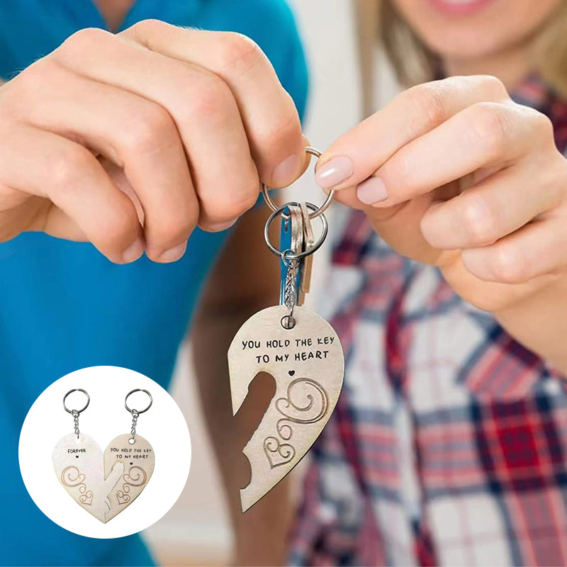 You Hold The Key to My Heart & Forever Couple Keychain