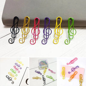 Music Multicoloured Metal Paper Clips