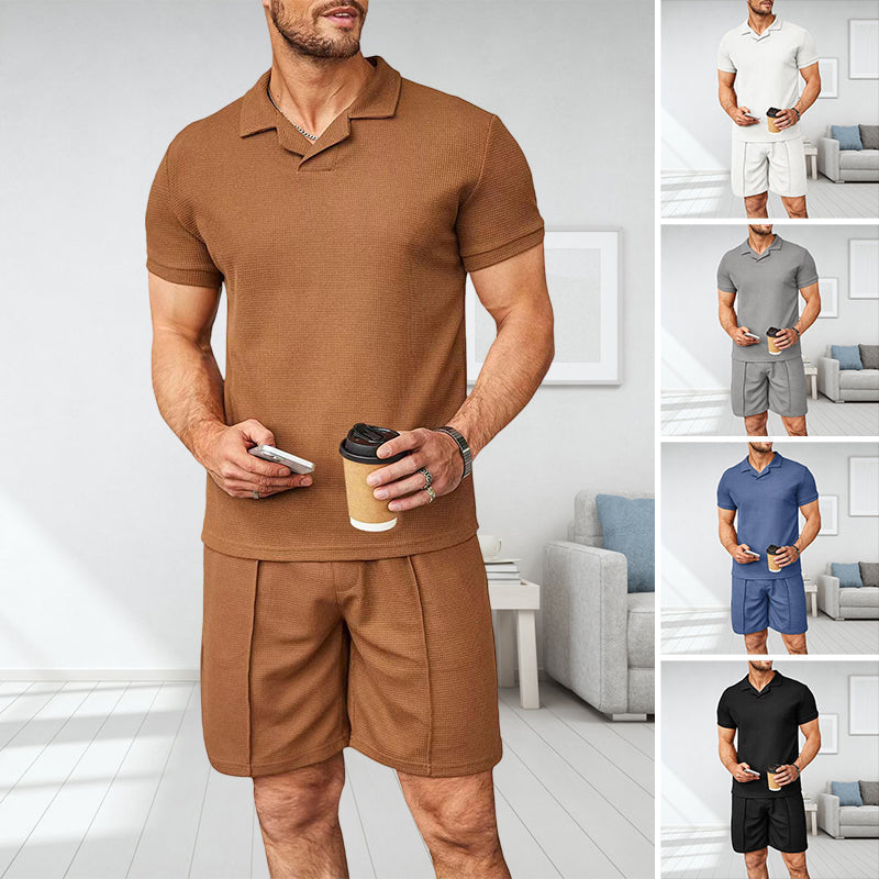 Men's V Neck Summer Casual Set