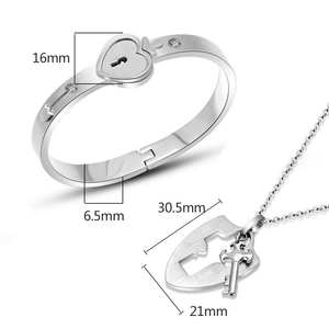 Heart Lock Bracelet & Necklace