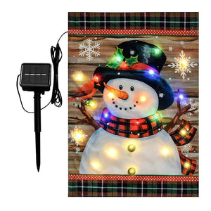 LED Snowman Garden Flag