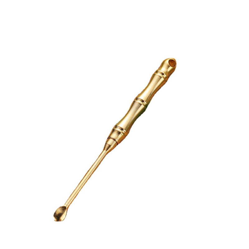 2 In 1 Brass Ear Spoon Toothpick