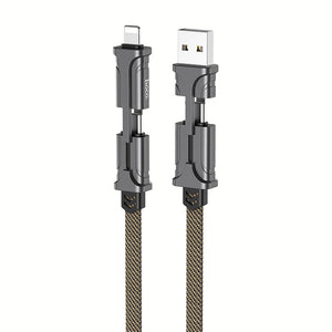 4-in-1 Nylon Braided Fast Charging Cable