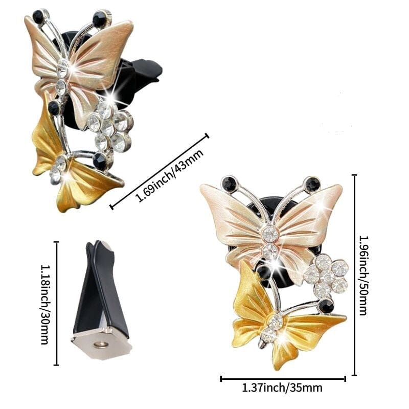 Bling Butterfly Car Accessories, Cute Car Air Freshener