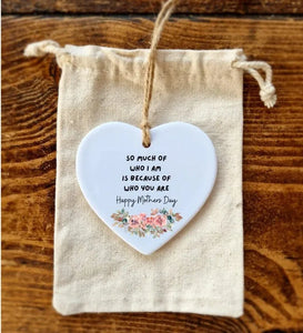 Ceramic Heart Quote card(GIft package)